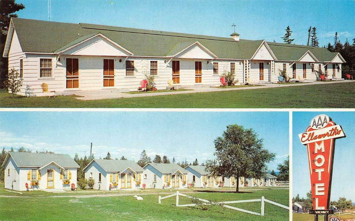 Ellsworths Motel - Old Postcard Photo (newer photo)